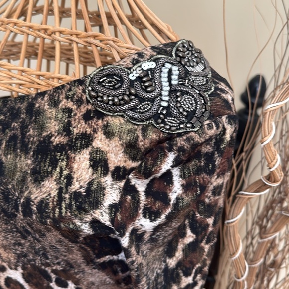 Janine of London NWT  designer and couture fashion leopard print  made in USA - Picture 2 of 13